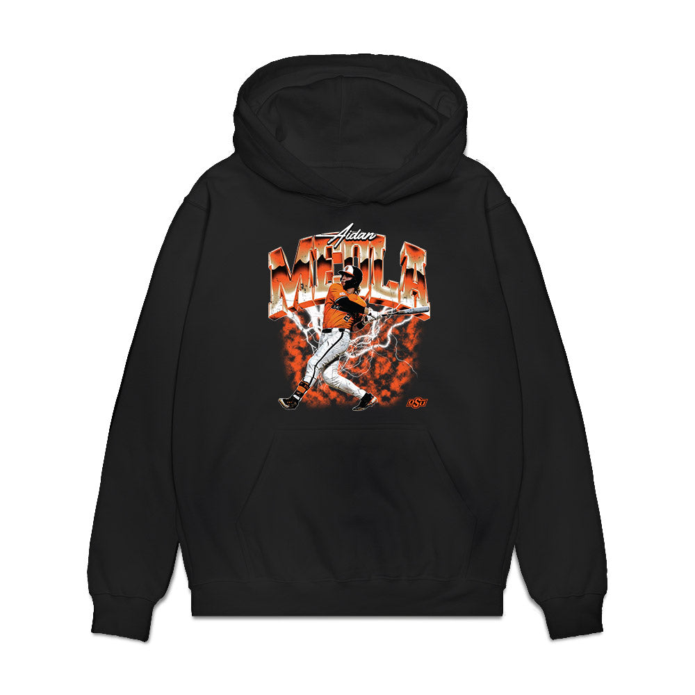 Oklahoma State - NCAA Baseball : Aidan Meola - Collage Premium Hooded Sweatshirt-0