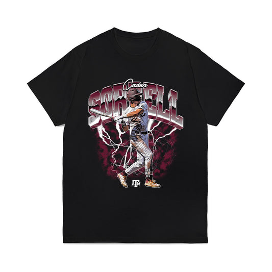 Texas A&M - NCAA Baseball : Caden Sorrell - Individual Collage Comfort Colors T-Shirt-0