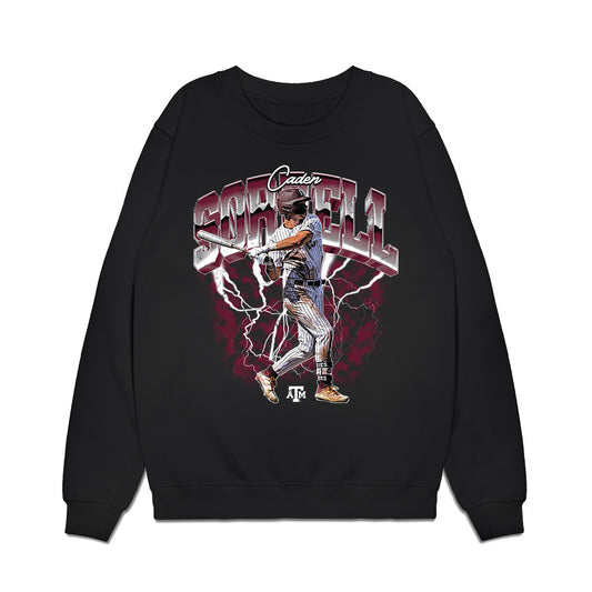 Texas A&M - NCAA Baseball : Caden Sorrell - Individual Collage Premium Crewneck Sweatshirt-0