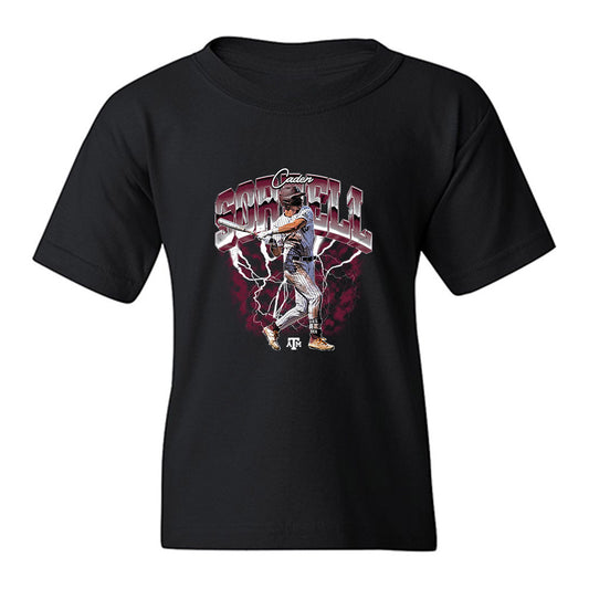 Texas A&M - NCAA Baseball : Caden Sorrell - Individual Collage Youth T-Shirt-0