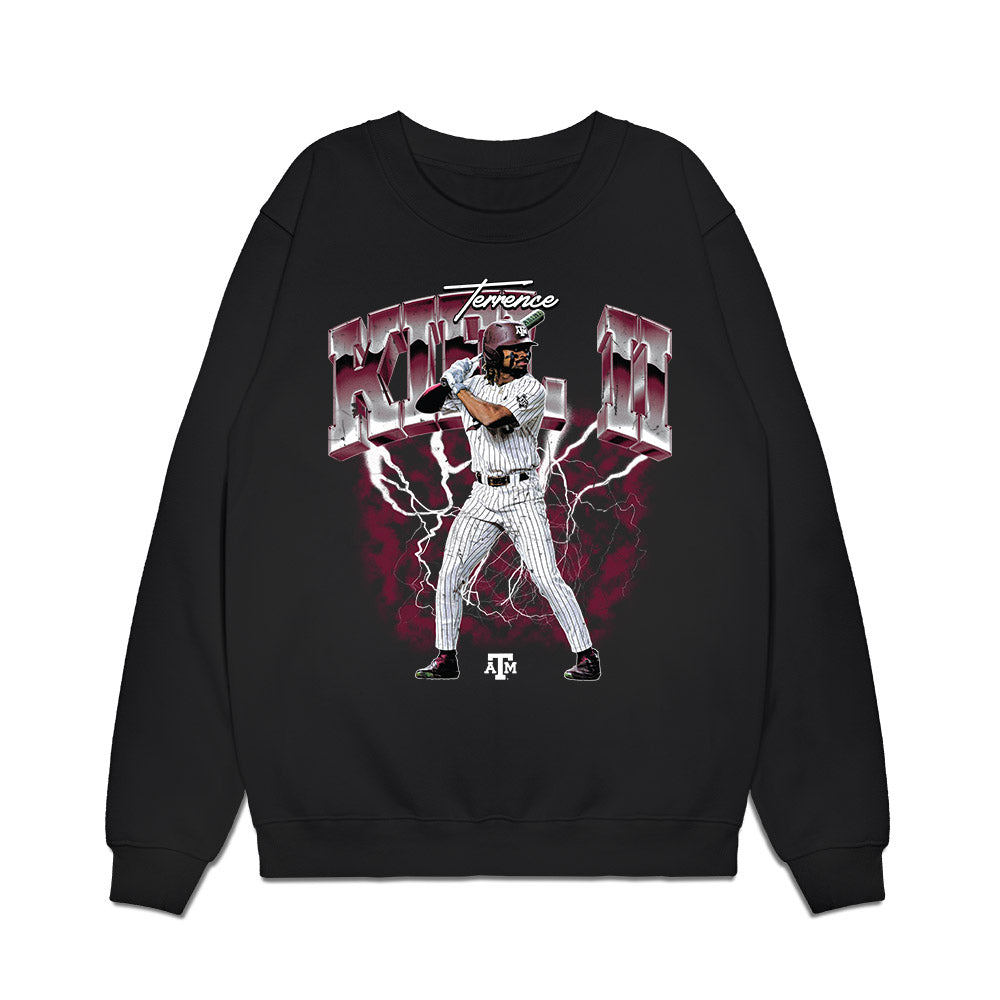 Texas A&M - NCAA Baseball : Terrence Kiel II - Individual Collage Premium Crewneck Sweatshirt-0