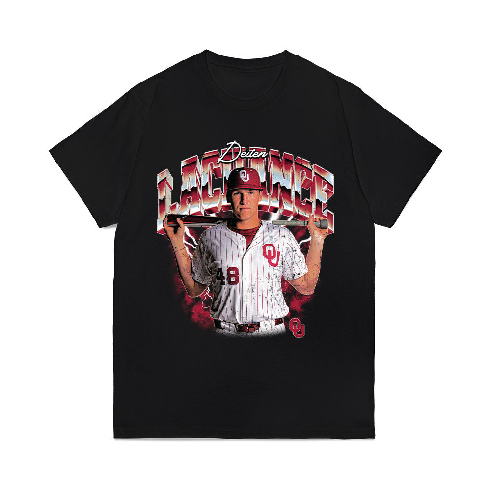 Oklahoma - NCAA Baseball : Deiten Lachance - Collage Comfort Colors T-Shirt-0