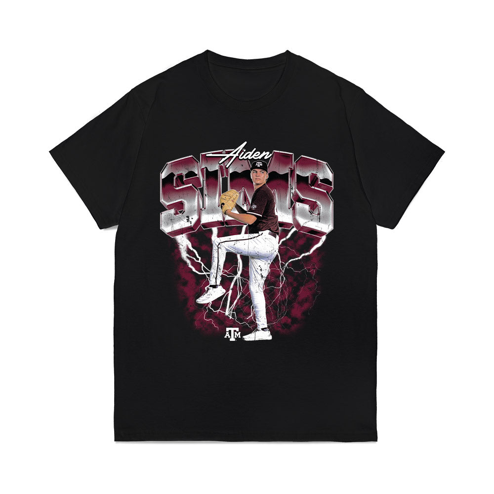 Texas A&M - NCAA Baseball : Aiden Sims - Collage Comfort Colors T-Shirt-0
