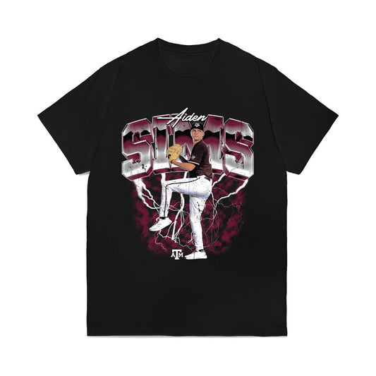 Texas A&M - NCAA Baseball : Aiden Sims - Collage Comfort Colors T-Shirt-0