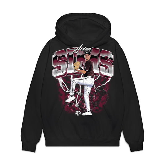 Texas A&M - NCAA Baseball : Aiden Sims - Collage Premium Hooded Sweatshirt-0