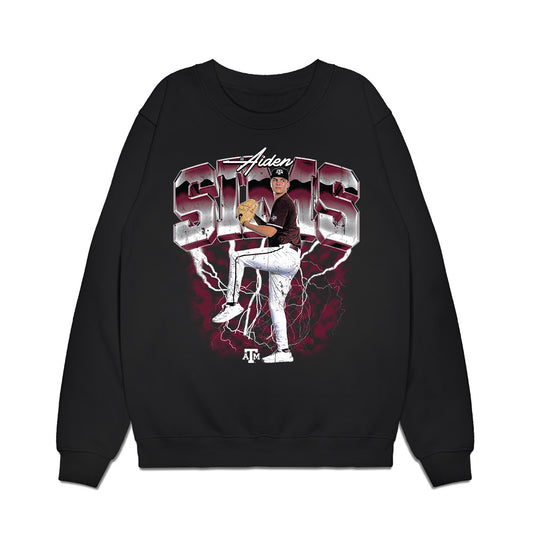 Texas A&M - NCAA Baseball : Aiden Sims - Collage Premium Crewneck Sweatshirt-0