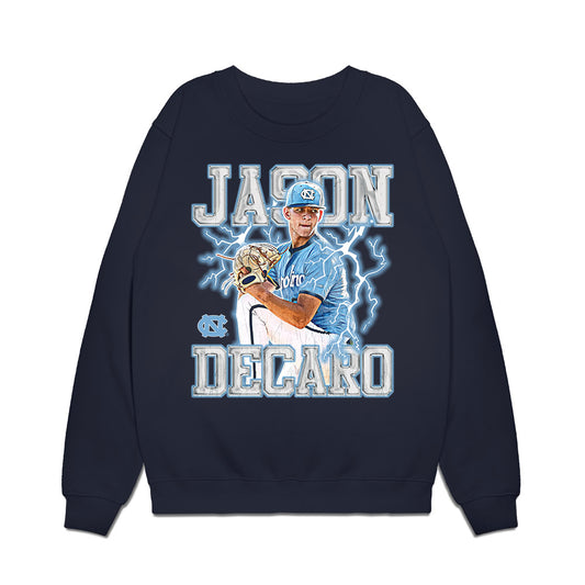 UNC - NCAA Baseball : Jason DeCaro - Premium Crewneck Sweatshirt-0