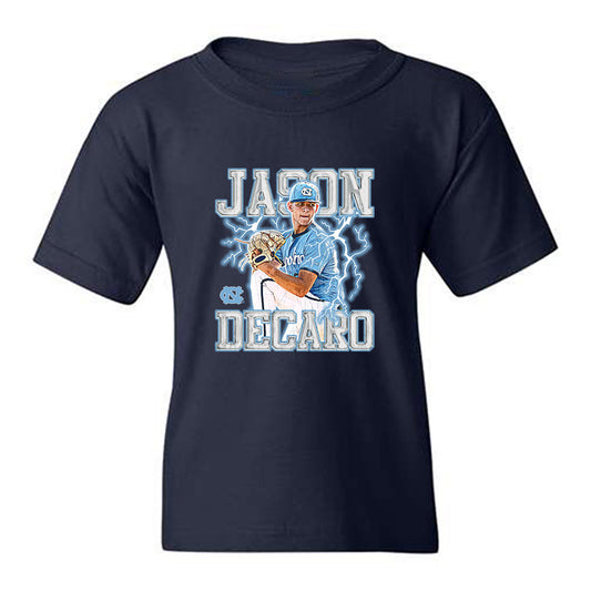 UNC - NCAA Baseball : Jason DeCaro - Youth T-Shirt-0