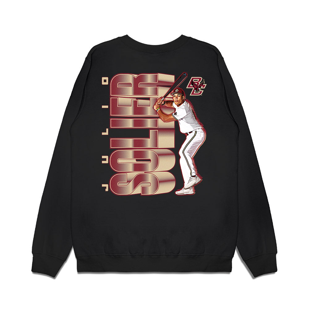 Boston College - NCAA Baseball : Julio Solier - Individual Caricature Premium Crewneck Sweatshirt-1