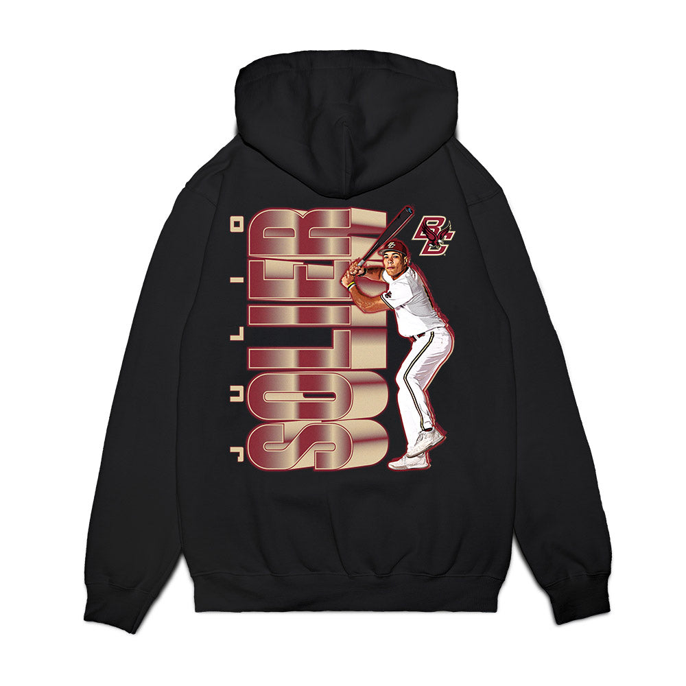 Boston College - NCAA Baseball : Julio Solier - Individual Caricature Premium Hooded Sweatshirt-1