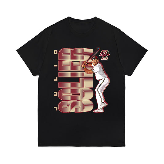 Boston College - NCAA Baseball : Julio Solier - Individual Caricature Comfort Colors T-Shirt-0