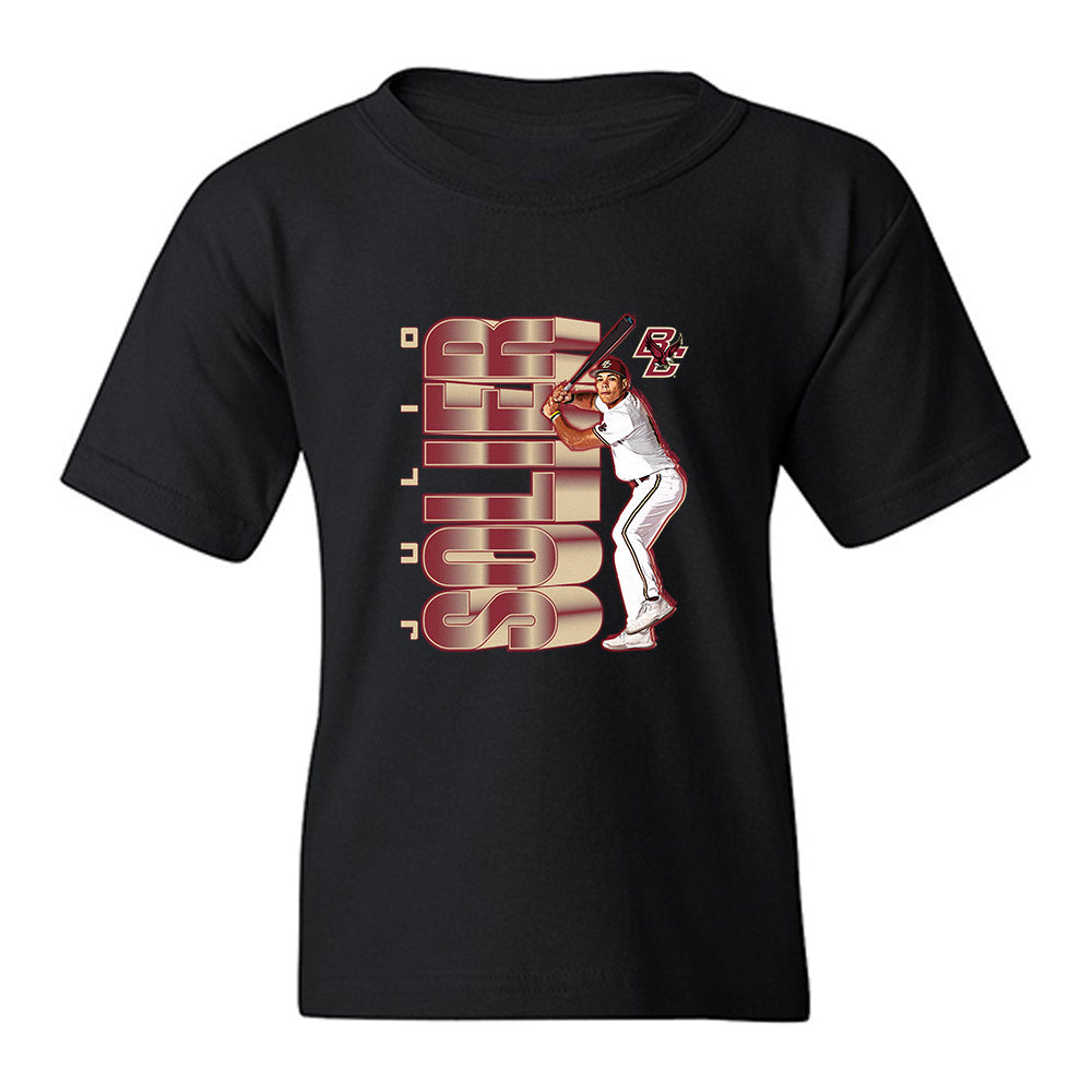 Boston College - NCAA Baseball : Julio Solier - Individual Caricature Youth T-Shirt-0