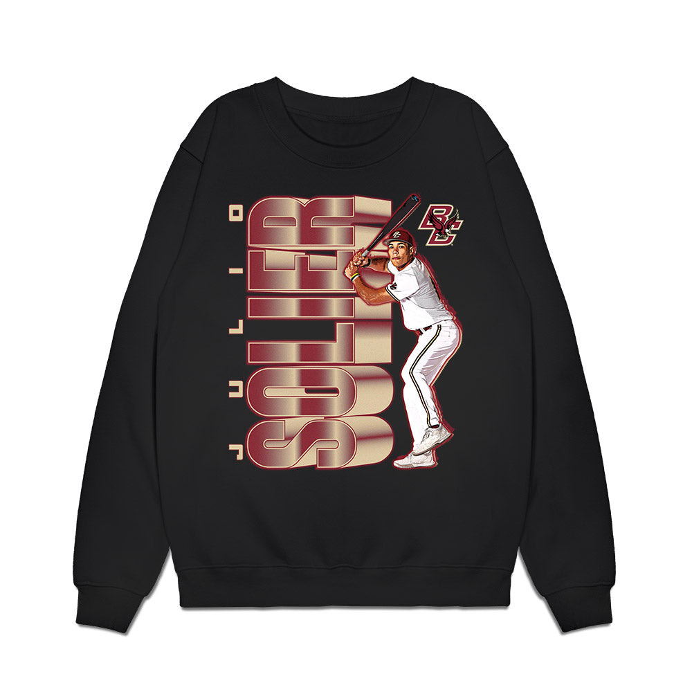 Boston College - NCAA Baseball : Julio Solier - Collage Premium Crewneck Sweatshirt-0