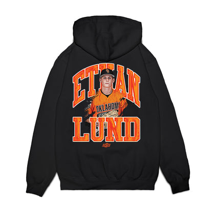Oklahoma State - NCAA Baseball : Ethan Lund - Collage Premium Hooded Sweatshirt-1
