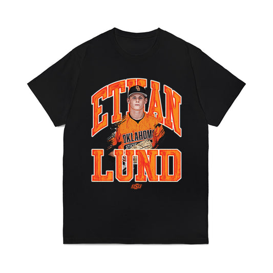 Oklahoma State - NCAA Baseball : Ethan Lund - Collage Comfort Colors T-Shirt-0