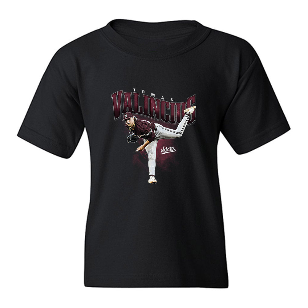 Mississippi State - NCAA Baseball : Tomas Valincius - Collage Youth T-Shirt-0