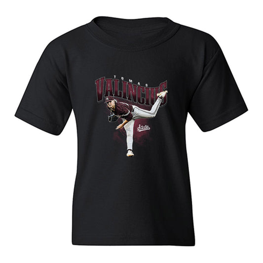 Mississippi State - NCAA Baseball : Tomas Valincius - Collage Youth T-Shirt-0