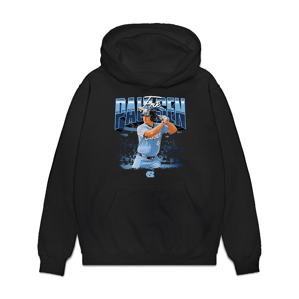 UNC - NCAA Baseball : Erik Paulsen - Collage Premium Hooded Sweatshirt-0