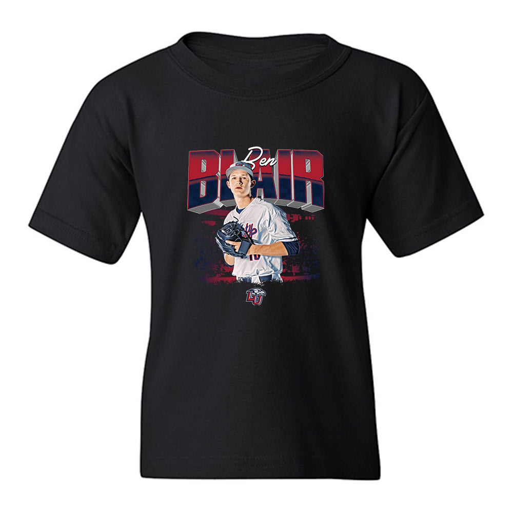 Liberty - NCAA Baseball : Ben Blair - Collage Youth T-Shirt-0