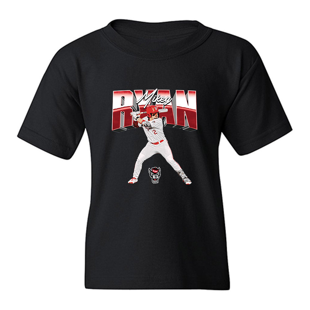 NC State - NCAA Baseball : Mikey Ryan - Collage Youth T-Shirt-0