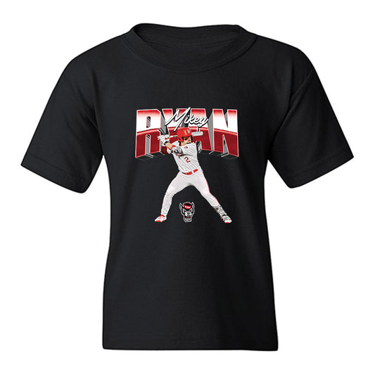 NC State - NCAA Baseball : Mikey Ryan - Collage Youth T-Shirt-0