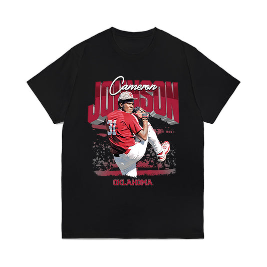 Oklahoma - NCAA Baseball : Cameron Johnson - Collage Comfort Colors T-Shirt-0