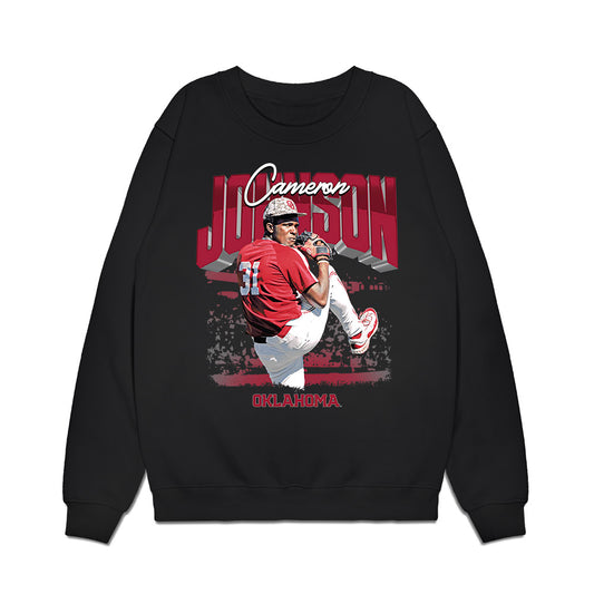 Oklahoma - NCAA Baseball : Cameron Johnson - Collage Premium Crewneck Sweatshirt-0