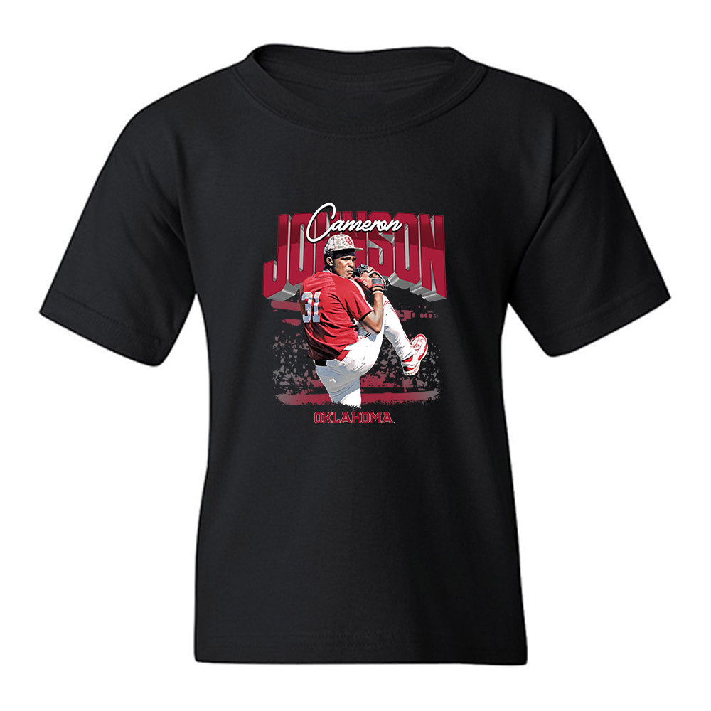 Oklahoma - NCAA Baseball : Cameron Johnson - Collage Youth T-Shirt-0