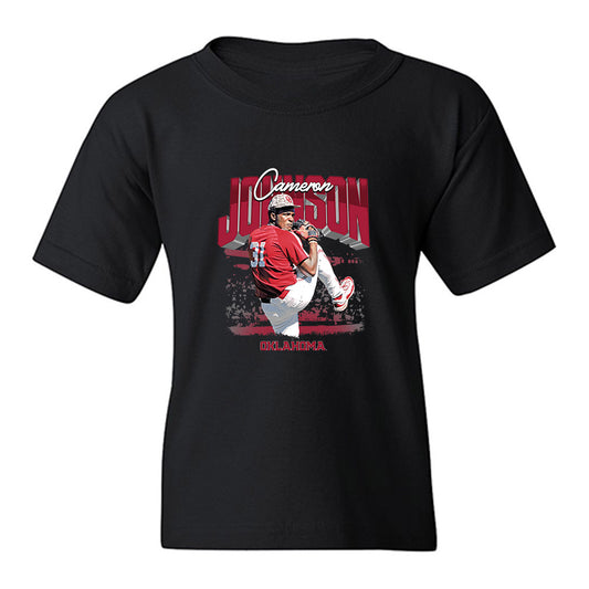 Oklahoma - NCAA Baseball : Cameron Johnson - Collage Youth T-Shirt-0