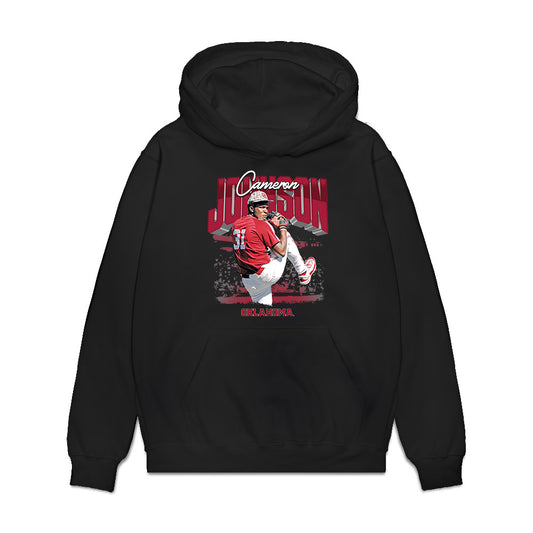 Oklahoma - NCAA Baseball : Cameron Johnson - Collage Premium Hooded Sweatshirt-0