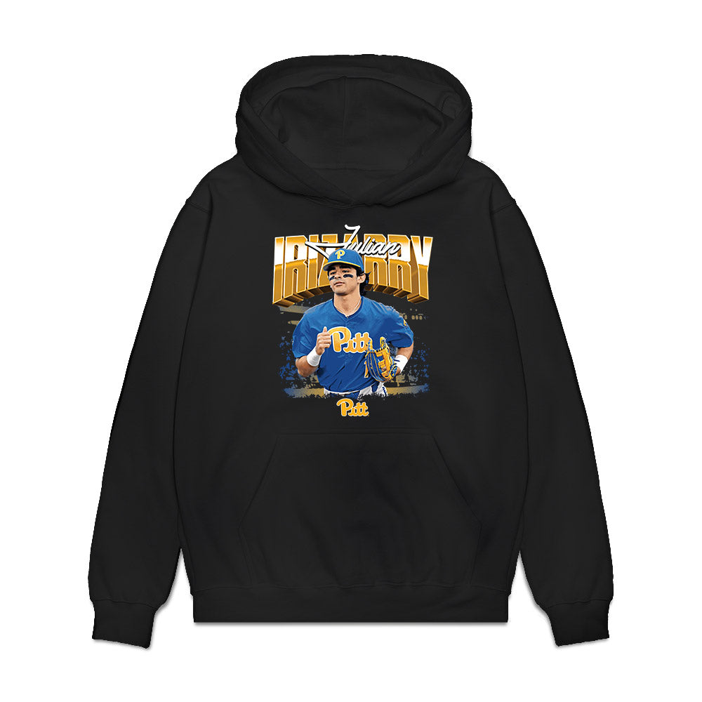 Pittsburgh - NCAA Baseball : Julian Irizarry - Collage Premium Hooded Sweatshirt-0