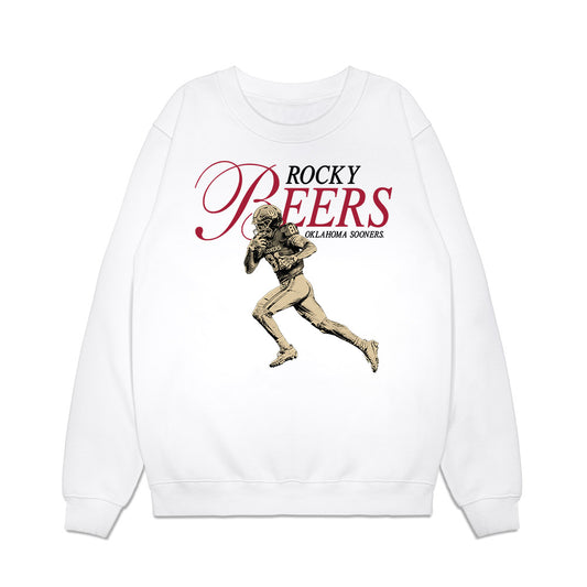 Oklahoma - NCAA Football : Rocky Beers - Legacy Premium Crewneck Sweatshirt-0