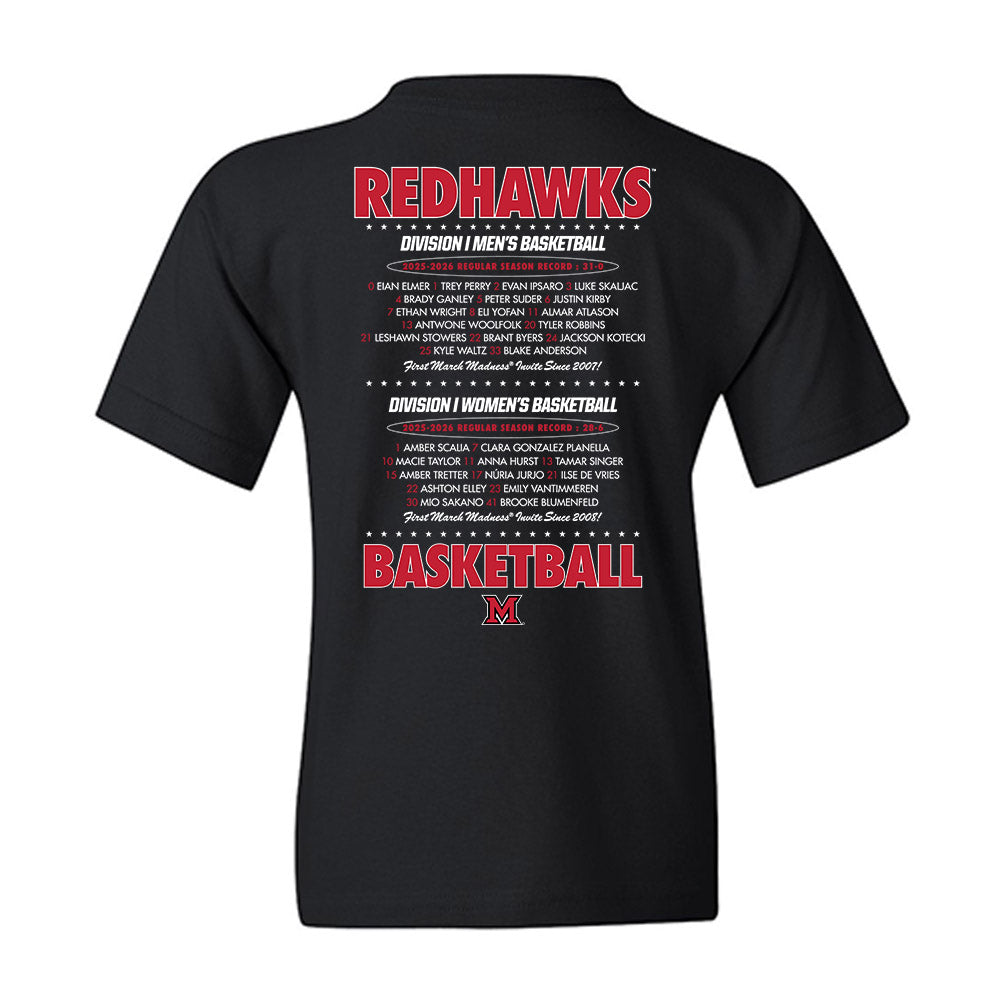 Miami of Ohio - NCAA Men's Basketball : - Roster List Youth T-Shirt-1