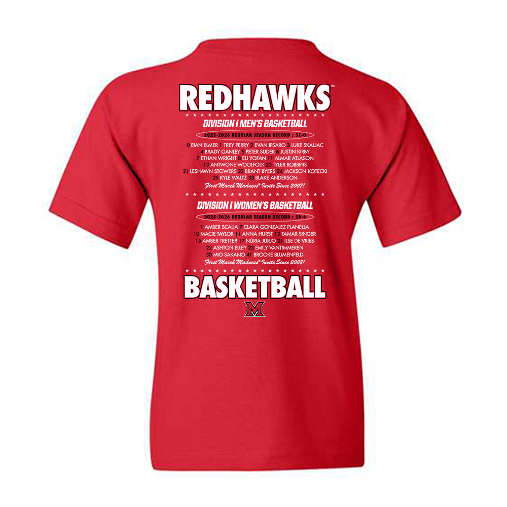 Miami of Ohio - NCAA Women's Basketball : - Roster List Youth T-Shirt-1