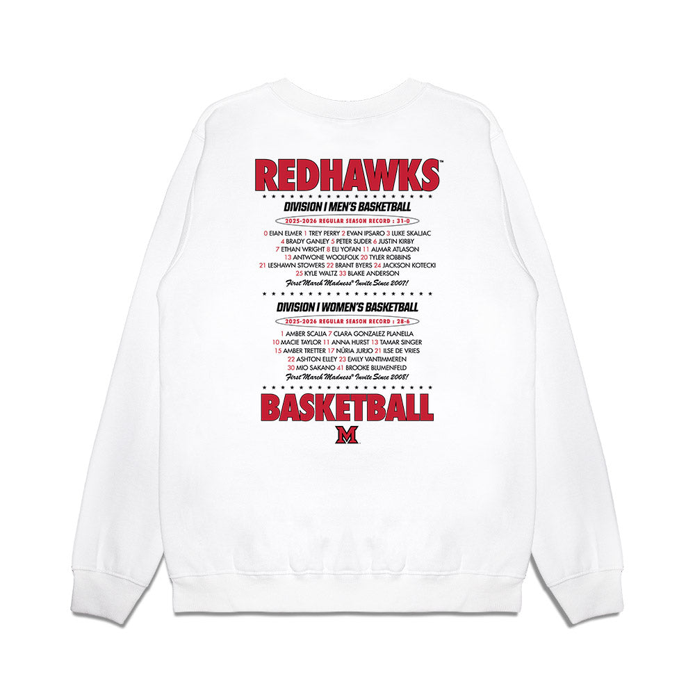 Miami of Ohio - NCAA Women's Basketball : - Roster List Premium Crewneck Sweatshirt-1