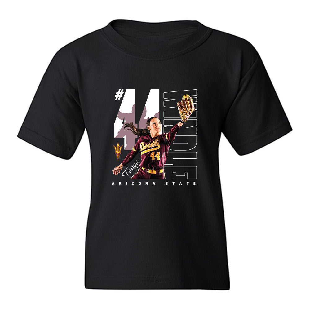 Arizona State - NCAA Softball : Tanya Windle - Collage Youth T-Shirt-0