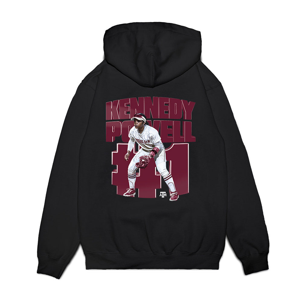 Texas A&M - NCAA Softball : Kennedy Powell - Collage Premium Hooded Sweatshirt-1