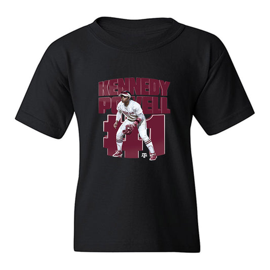 Texas A&M - NCAA Softball : Kennedy Powell - Collage Youth T-Shirt-0