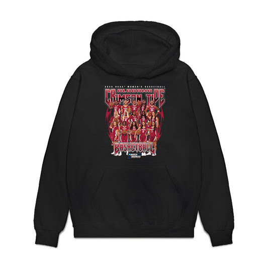 Alabama - NCAA Women's Basketball : NCAA® March Madness® 2026 Team Collage Premium Hooded Sweatshirt-0