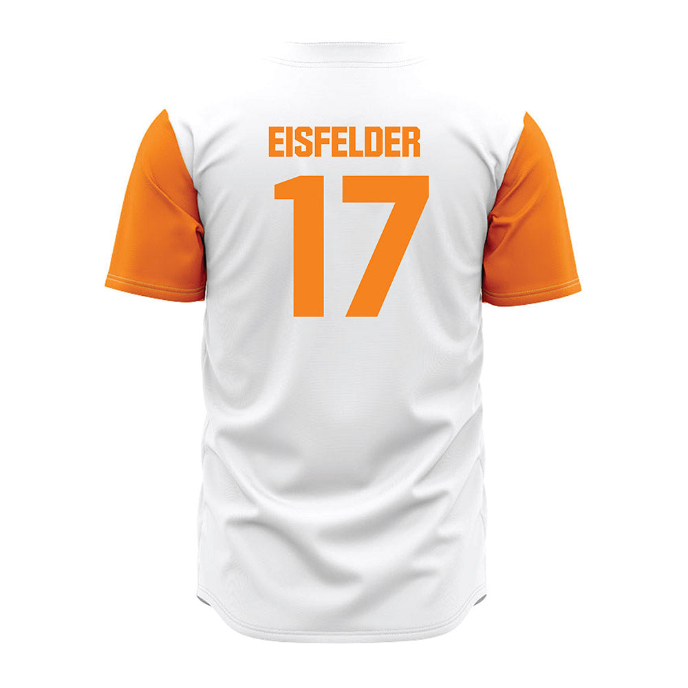 Tennessee - NCAA Baseball : Nathan Eisfelder - White Jersey-1