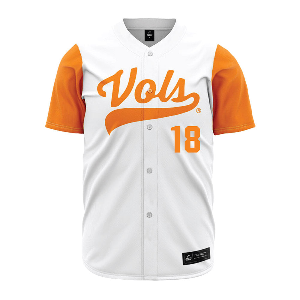 Tennessee - NCAA Baseball : Landon Mack - White Jersey-0