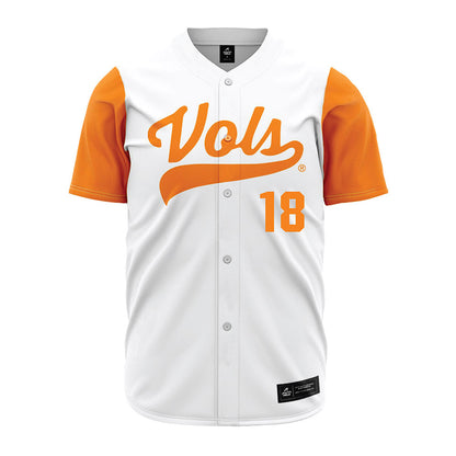 Tennessee - NCAA Baseball : Landon Mack - White Jersey-0
