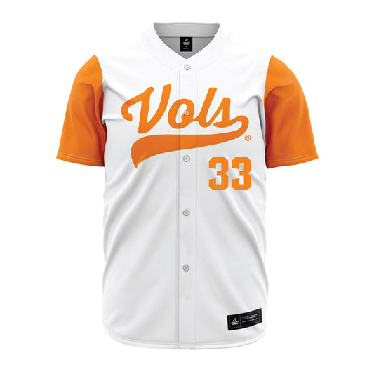 Tennessee - NCAA Baseball : Bo Rhudy - White Jersey-0