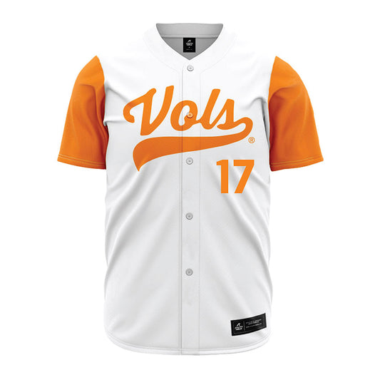 Tennessee - NCAA Baseball : Nathan Eisfelder - White Jersey-0