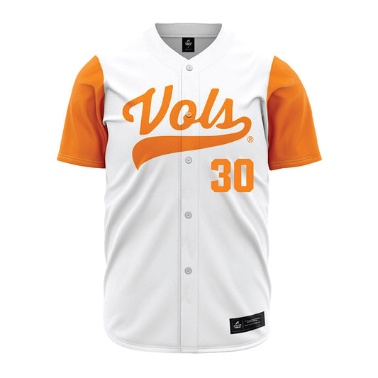 Tennessee - NCAA Baseball : Trent Grindlinger - White Jersey-0