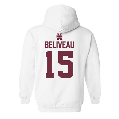 Mississippi State - NCAA Baseball : Tanner Beliveau - Classic Shersey Hooded Sweatshirt-1