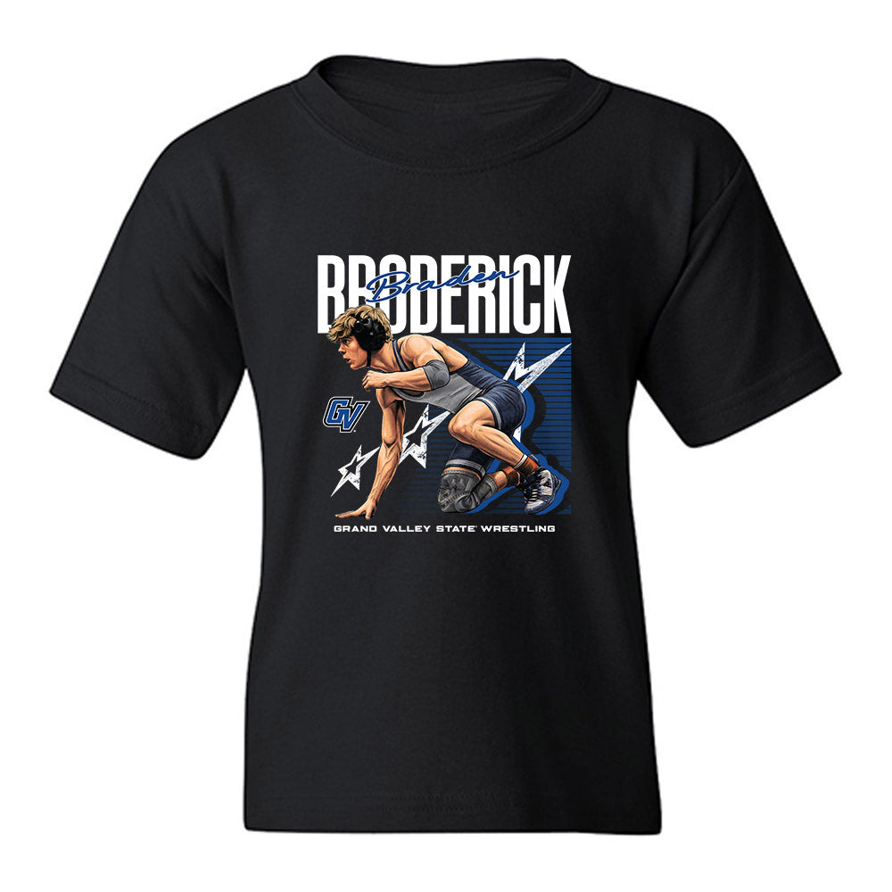 Grand Valley - NCAA Wrestling : Braden Broderick - Collage Youth T-Shirt-0