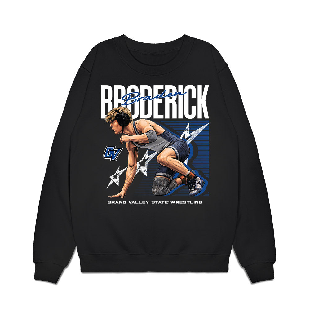 Grand Valley - NCAA Wrestling : Braden Broderick - Collage Premium Crewneck Sweatshirt-0