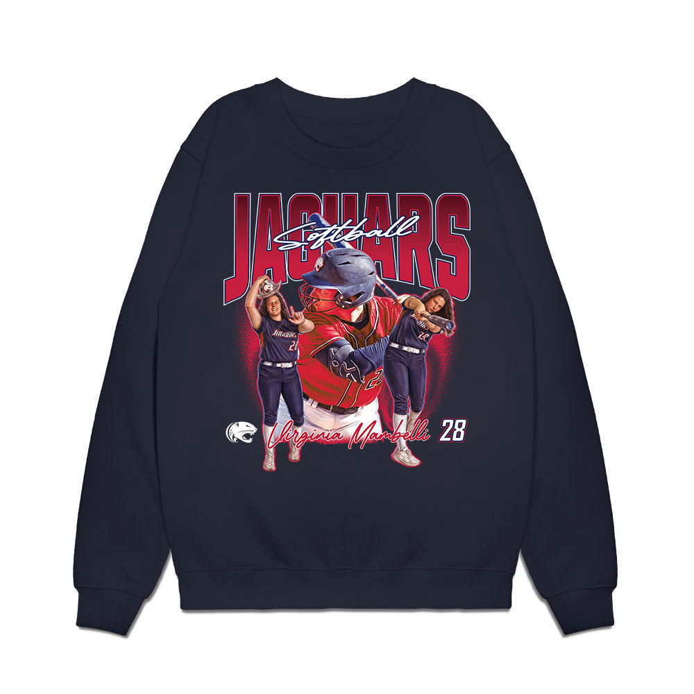 South Alabama - NCAA Softball : Virginia Mambelli - Collage Premium Crewneck Sweatshirt-0