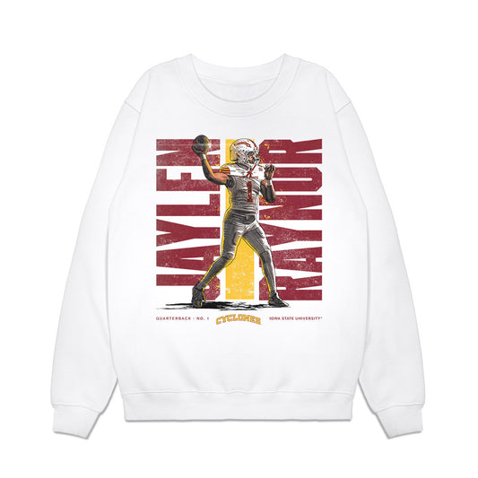 Iowa State - NCAA Football : Jaylen Raynor - Collage Premium Crewneck Sweatshirt-0